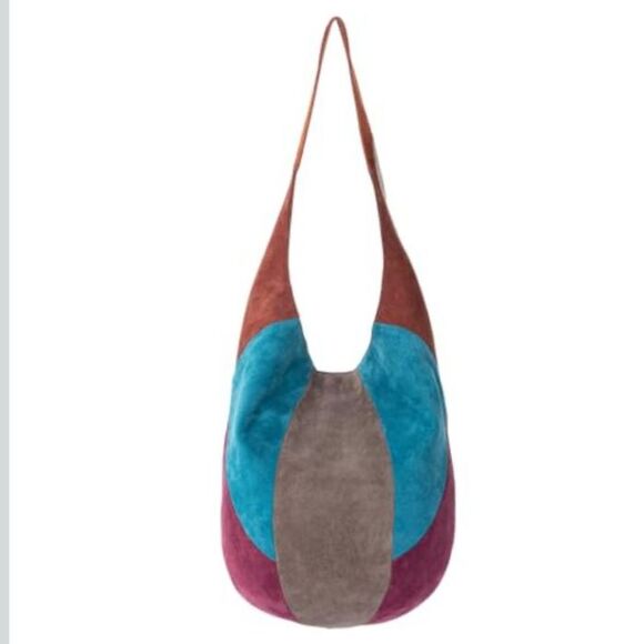 The Sak Handbags - NWT The Sak Multi Color Patchwork Suede Bucket Bag Shoulder Hobo